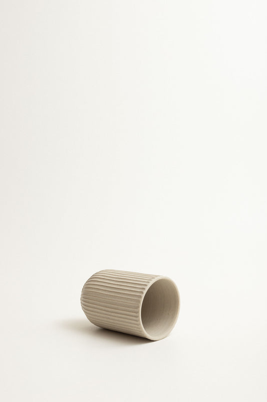 Fluted vase / utensil holder - Fog