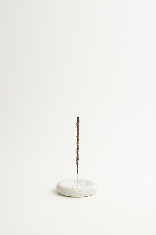 Incense holder - White lava