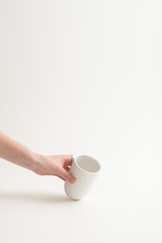 Fluted cup - Matte white